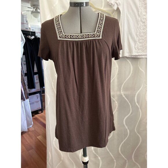 Coral Bay Bundle Of 3 Med Short Sleeve Tops Floral & Embroidered Everyday Wear - Picture 3 of 7